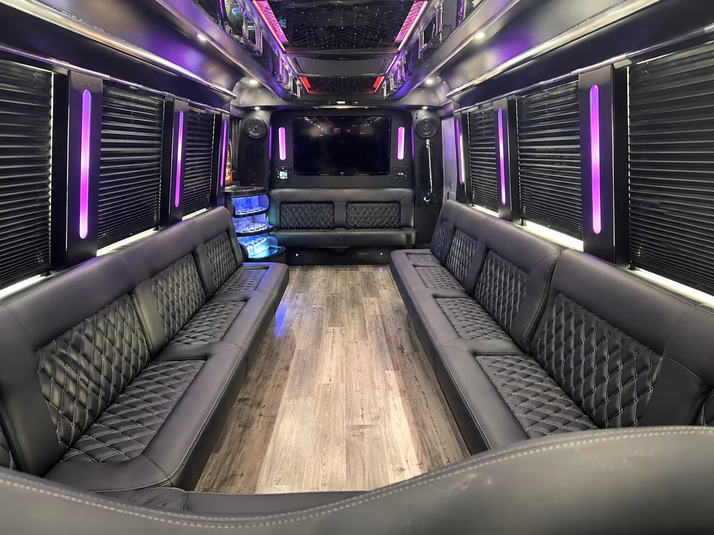 Garden Grove Bachelor & Bachelorette Transportation party bus interior