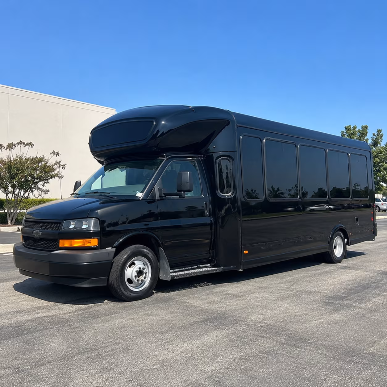 Garden Grove Birthday, Sweet 16, & Quinceañera Transportation party bus exterior