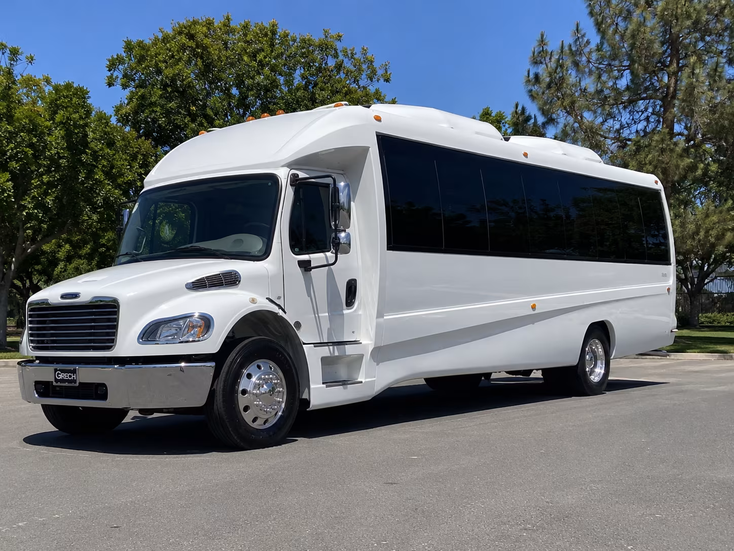 Garden Grove Birthday, Sweet 16, & Quinceañera Transportation party bus exterior