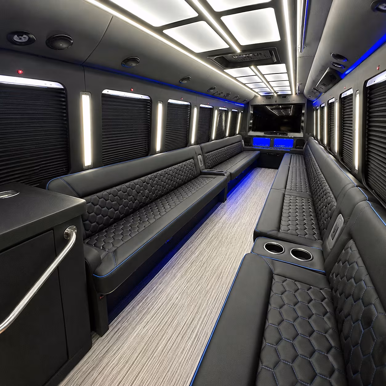 Garden Grove Concert & Music Festival Transportation party bus interior