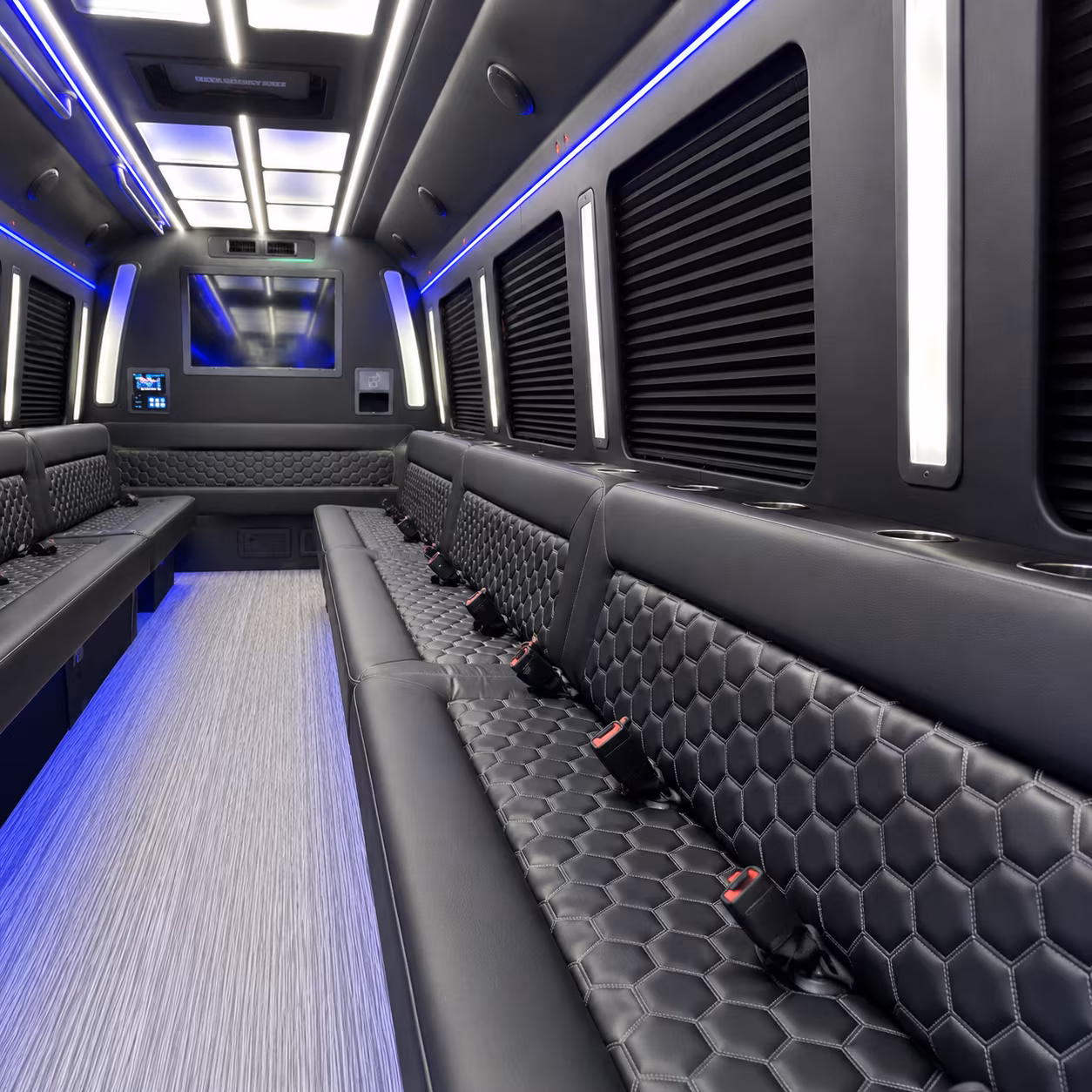 Garden Grove Private Event Transportation party bus exterior