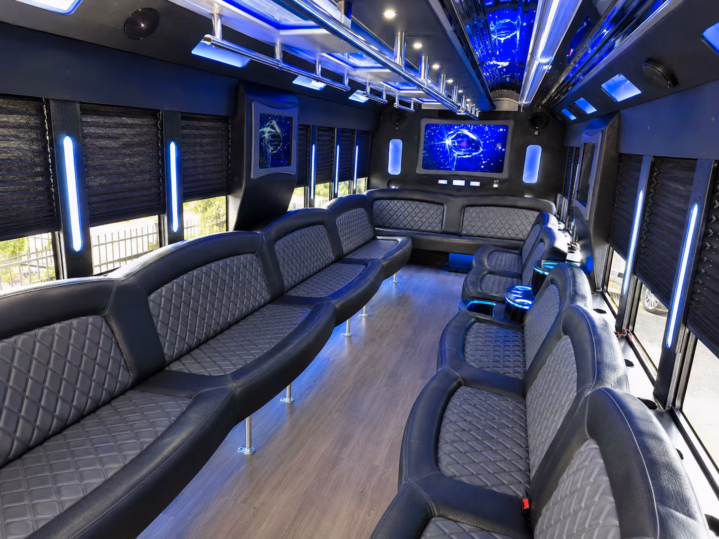 Garden Grove Private Event Transportation party bus interior