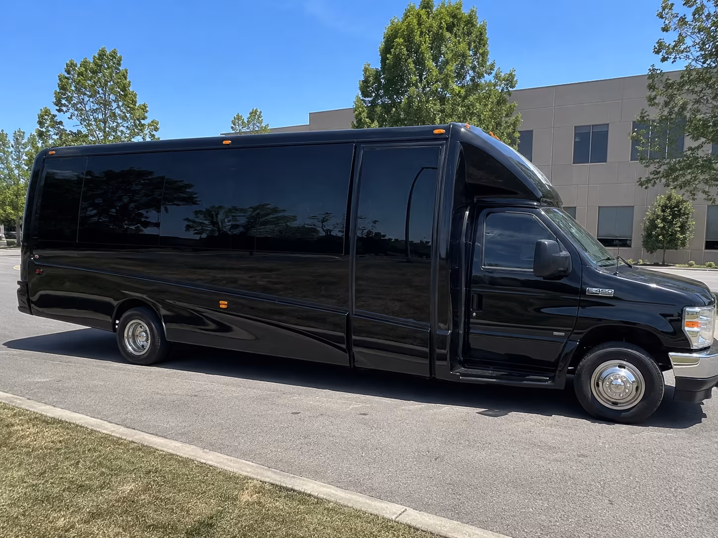 Garden Grove Private Event Transportation party bus exterior
