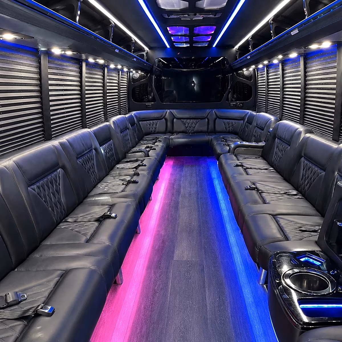 Garden Grove Sporting Event Transportation party bus interior