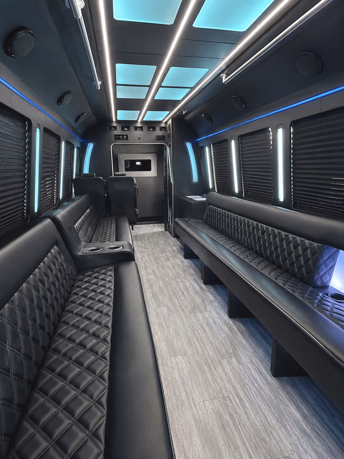 Garden Grove Wedding Transportation party bus interior