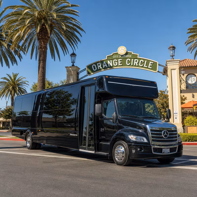 Orange Party Bus Rental